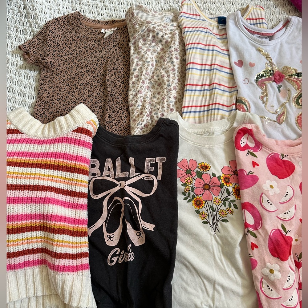 Girls' Assorted Colorful Tops Set
